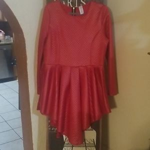 Red Chanel embossed top